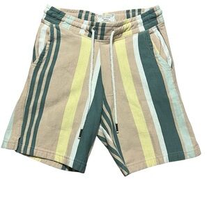 Free Planet Sustainable Striped Men's Athletic Sweat Shorts Size Small Summer